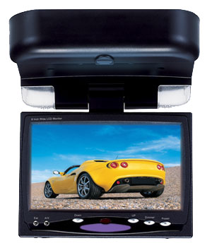 8" Widescreen TFT LCD Flip Down Monitor w/ one video input, 1 st