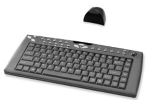Mini wireless keyboard PS/2 with built-in trackball mouse